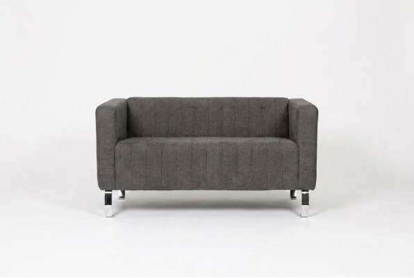 Black two-seater study furniture gray luxury couch textile furniture