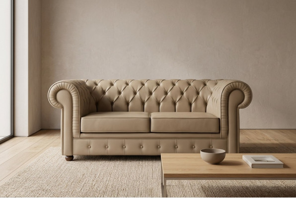 Chesterfield two-seater office furniture luxury study furniture upholstered sofa
