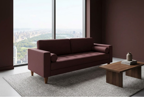 Modern three-seater sofa luxury living room study furniture couch