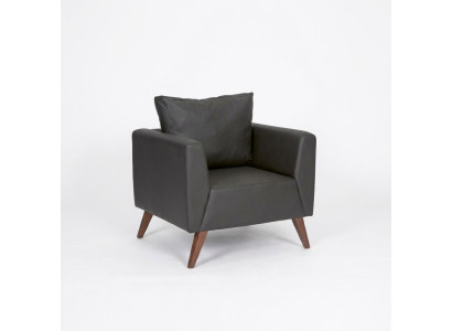 Black Armchair Design Upholstered Seat Study Office New