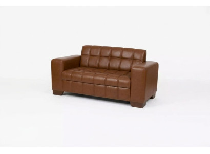 Brown leather two-seater office furniture office furniture collection fabric couch