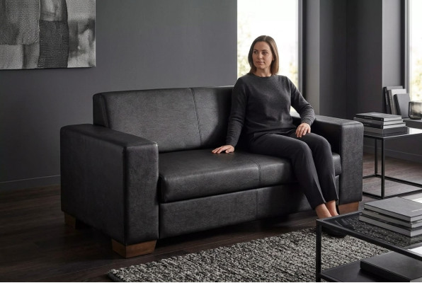 Two-seater office furniture black office design luxurious sofa