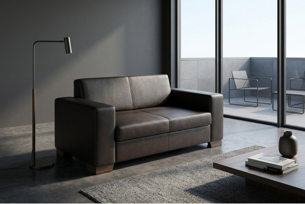 Two-seater office furniture black office design luxurious sofa