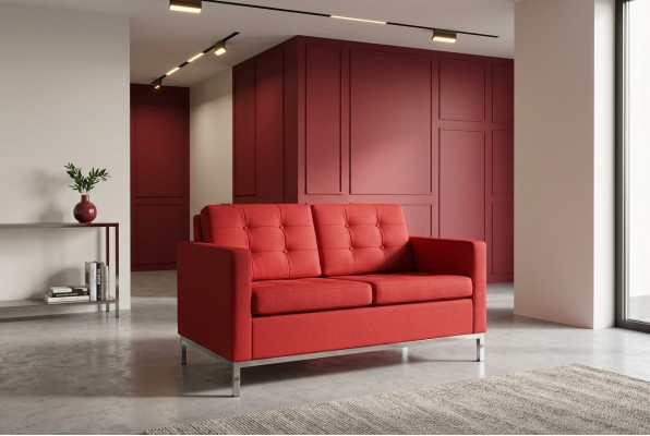 Waiting room furniture two-seater red couch upholstery furniture office furnishings