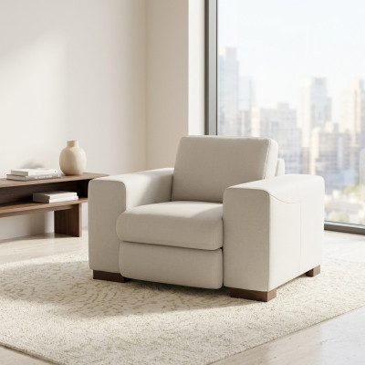 Modern armchair white office study room textile furniture new