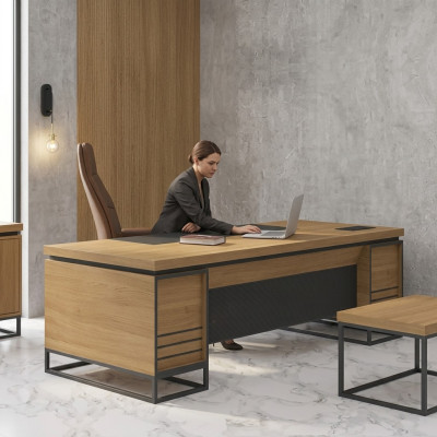 Study wood desk executive desk computer table office furniture