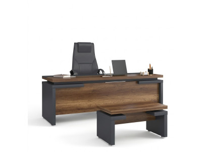 Brown gray desk 220x90cm luxury table executive desk office
