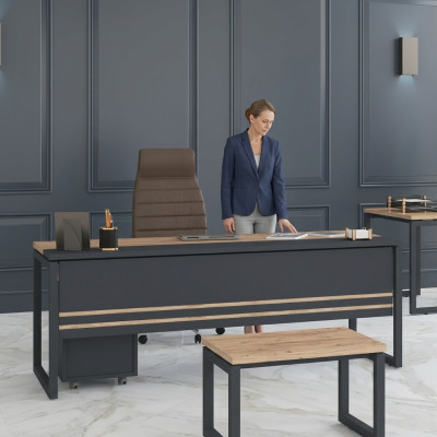 Office furniture desk study room brown table new design tables