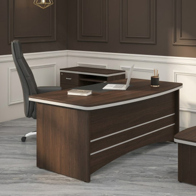 Brown desk office furniture designer executive desk study table