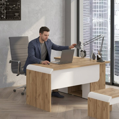 Brown corner desk office furniture design desk executive desk