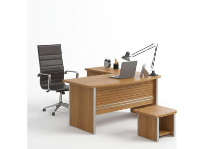 Light brown corner desk office furniture luxury office design