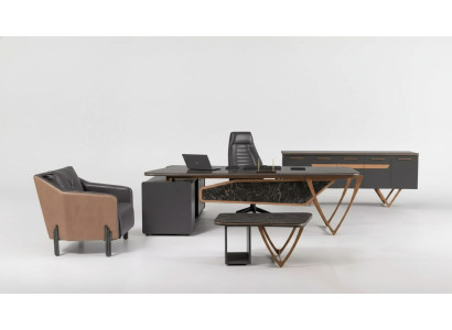 Designer desk office furniture luxury class 3-piece corner desk