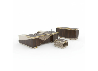 Home office furniture corner desk luxury office cabinet coffee table 3-piece set