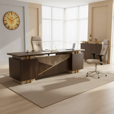 Corner desk luxury stainless steel furniture study office desk new
