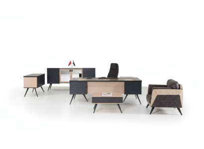 Modern study room set luxury office furniture filing cabinet desk