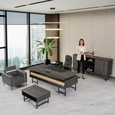 Corner desk, office cabinet, coffee table, modern office furniture, luxury design