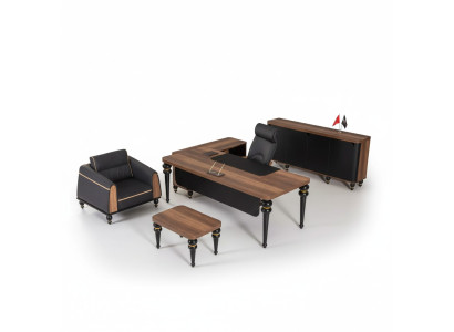 Luxury Office Desk Set 4 pcs. Cabinet Table Desk Coffee Table 3 pieces