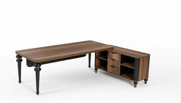 Large wood corner desk study furniture executive tables wooden furniture