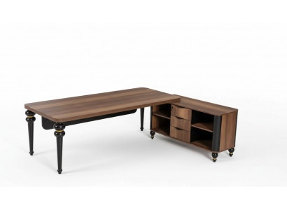 Large wood corner desk study furniture executive tables wooden furniture