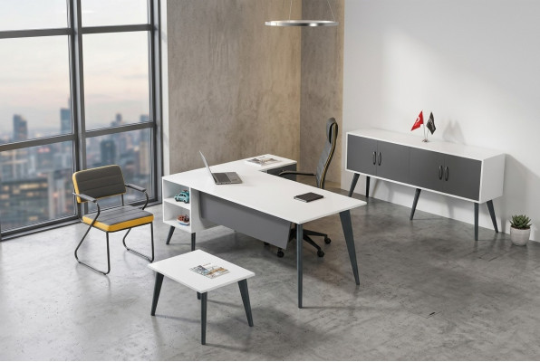 White corner desk office cabinet coffee tables office furniture furnishings