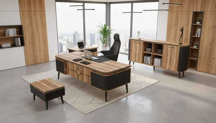 Office cabinet brown workspace office furniture cabinet shelf designer