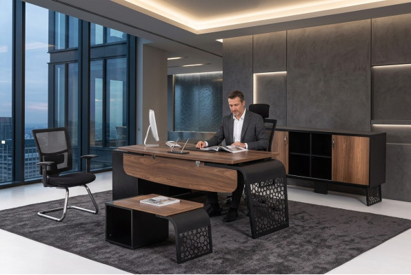 Office corner desk tables executive furniture designer office furnishings table