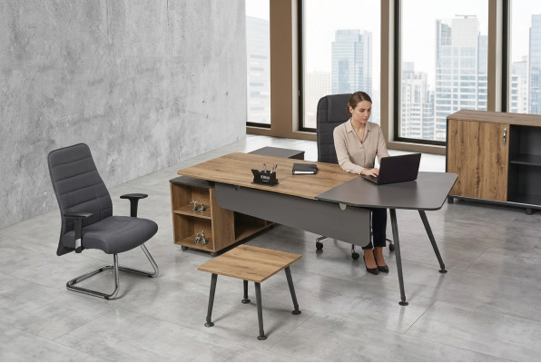 Corner desk table office tables desks 2-piece furniture executive desk