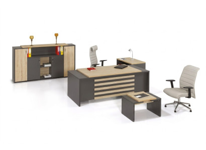 Office set designer study room furniture office cabinet desk luxury 3-piece set