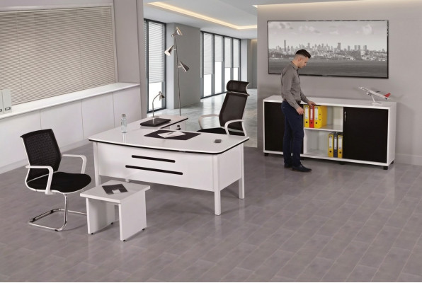 Luxury Office Set Study Room Furniture Corner Desks Office Furniture Wood