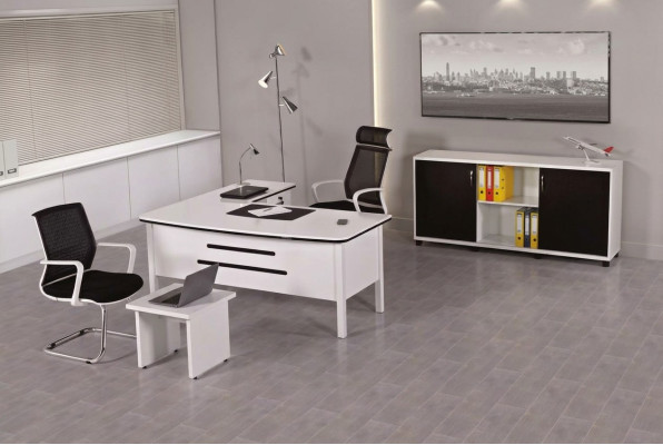 Luxury Office Set Study Room Furniture Corner Desks Office Furniture Wood