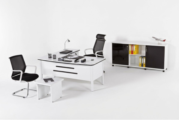Luxury Office Set Study Room Furniture Corner Desks Office Furniture Wood