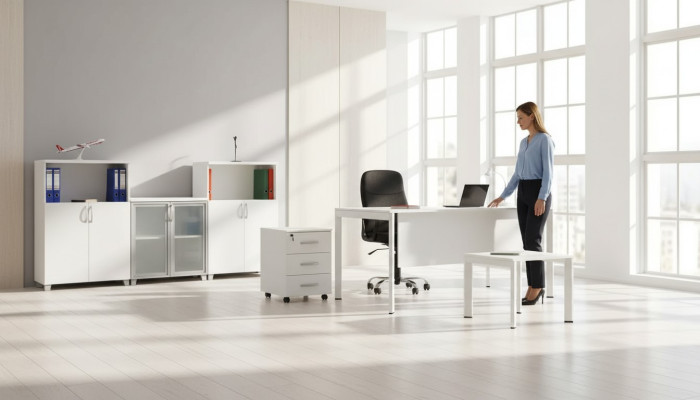 Large Office Set Office Furniture Study Room Furniture Suite 4 Pieces Furniture