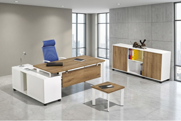 Luxury White Home Office Furniture Office Setup Set New 3-piece