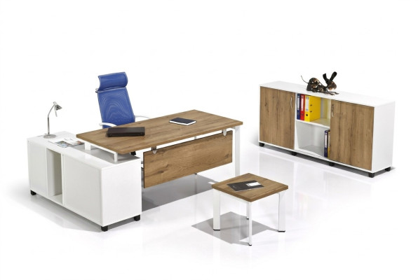 Luxury White Home Office Furniture Office Setup Set New 3-piece
