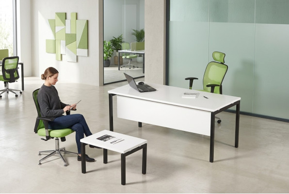 White Office Set 2-piece Study Office Furniture Complete New Furniture