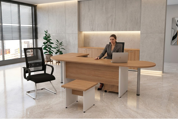 Designer Set 2 pcs Modern Study Room Office Complete Corner Desk