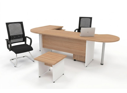 Designer Set 2 pcs Modern Study Room Office Complete Corner Desk