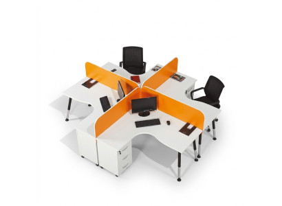 Team workspace desk 4-person table counter team desks