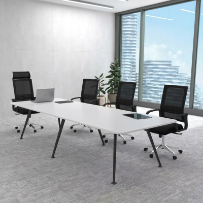 White meeting table conference table study room furnishing style