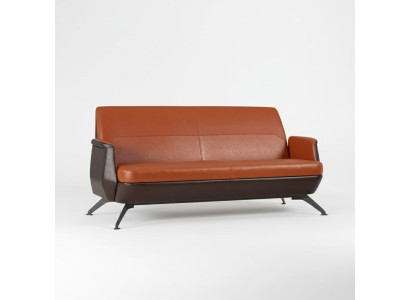 Modern leather two-seater study furniture designer couch office furniture