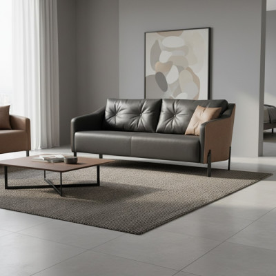 Office room sofa couch 3-seater textile upholstery fabric new office furniture