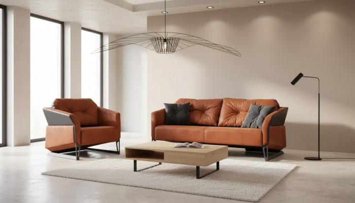 Modern sofa set living room furniture three-seater office armchair textile