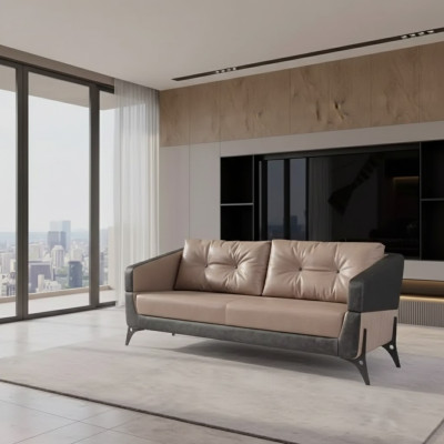 Three-seater sofa luxury furniture study room upholstery fabric office furniture