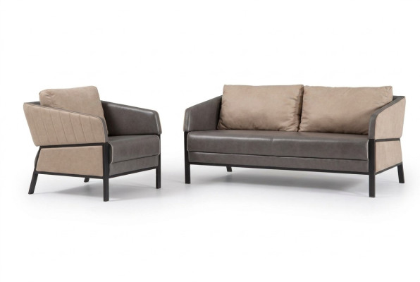 Office furniture set two-seater armchair luxury study room furnishing set