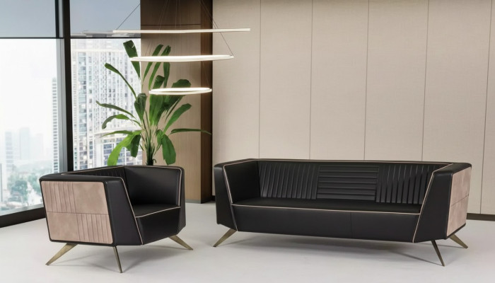 Office furniture sofa set 3+1 three-seater armchair study furniture furnishing