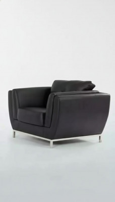 Black armchair study room office furniture luxury upholstery fabric new