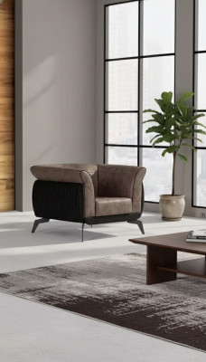 Armchair Designer Upholstery Fabric Study Room Textile Furniture Luxury Seat New