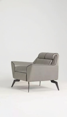 Luxury armchair, study room, gray seating, furnishings, new upholstered armchair