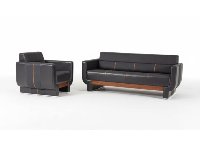 Modern office furniture luxury complete study set three-seater armchair