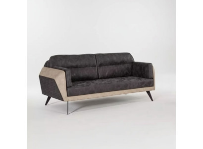Gray Luxury Three-Seater Study Room Seat Modern Office Furniture Couch